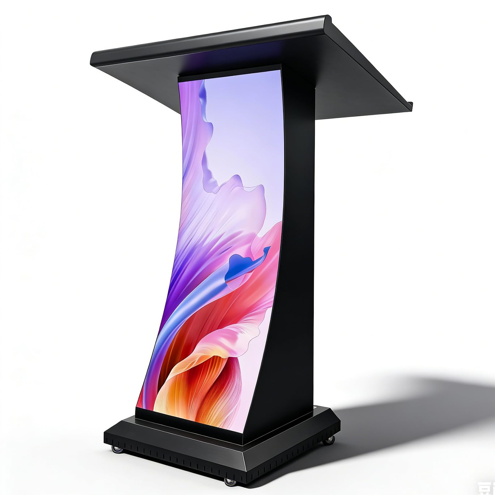 Home LED Display Smart Podium, HD GOB Digital Podium with Mobile Base ...