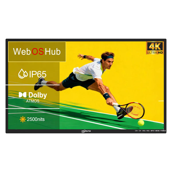 55"/65" Weatherproof Outdoor TV, 4K UHD, IP65 waterproof, Suitable For Full Sun | 360SPB®