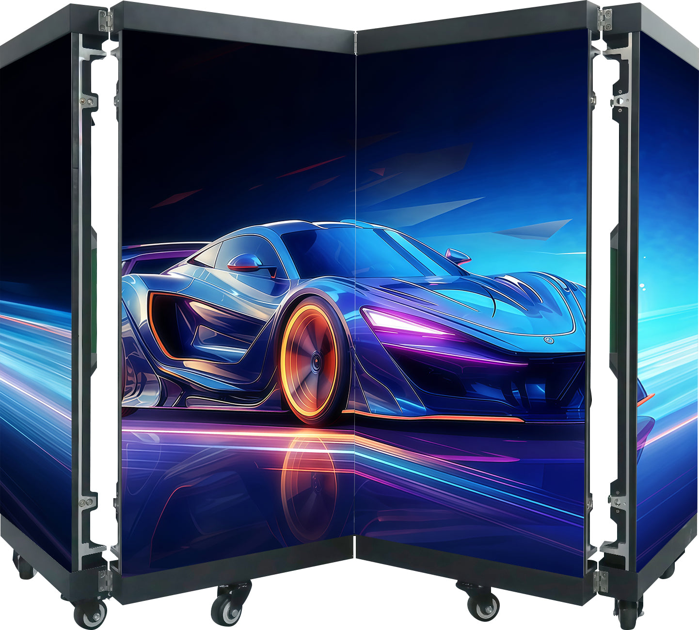 Home LED DJ Booth, 4-Fold DJ Booth, P2.6 Portable DJ Booth with Wheels ...