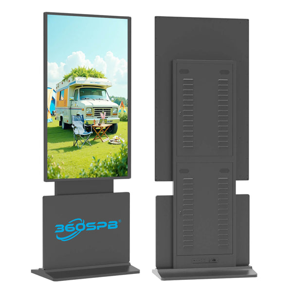 360 Rotating Signboard Indoor Floor Standing Rotating Digital Signage - LCD Advertising ...