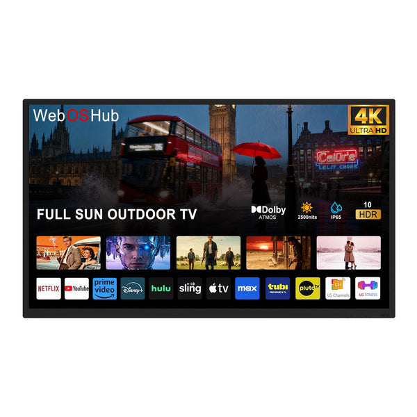 55"/65" Outdoor TV, 2500nits High Brightness, IP65 Waterproof, Suitable For Full Sun | 360SPB®