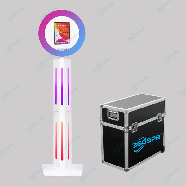 I8 Trapezoidal iPad Photo Booth  | App(manual/voice/music) Control RGB Light | 360SPB®