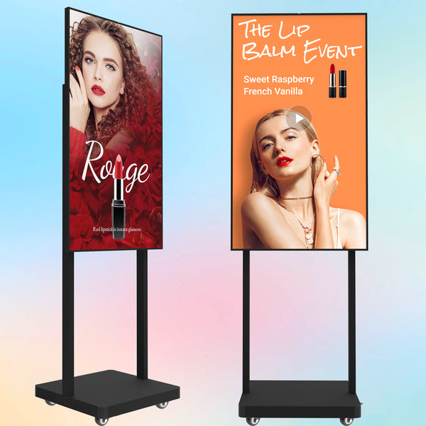 Indoor Floor Standing Window Digital Signage, Slim Frameless Advertising Display, 2500nits High Brightness | 360SPB®