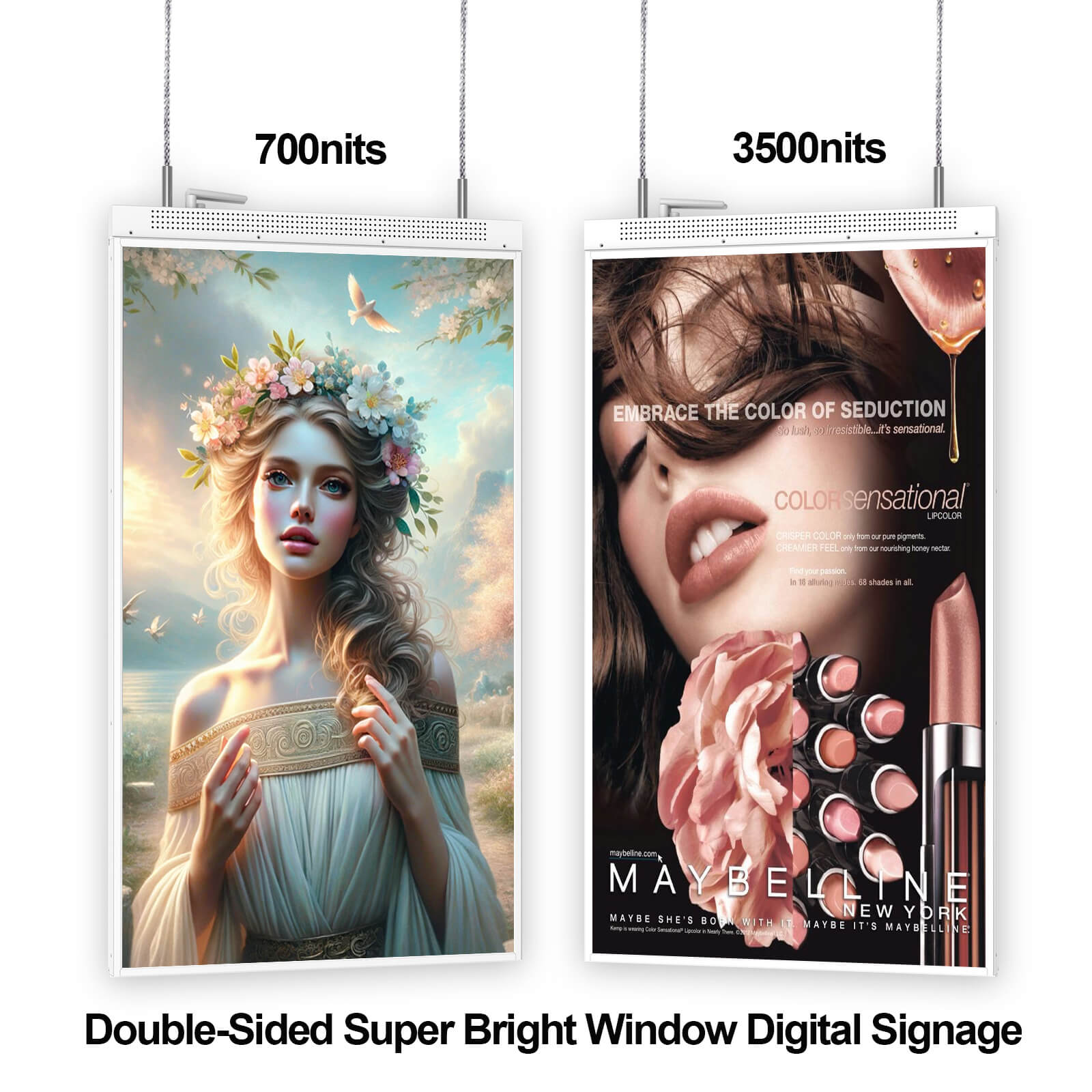 4000nits Brightness Window Digital Signage 43