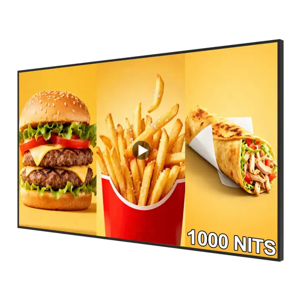 32"/43" Wall Mount Digital Signage, 1000nits High Brigtness, Slim Fit Frameless Commercial Display | 360SPB®