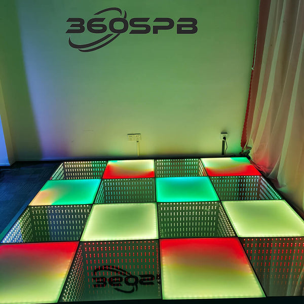 360SPB Tragbare Disco-Hochzeits-Nachtclub-Bühne Infinity und Glow Panel Kabellose 3D magnetische LED-Tanzfläche