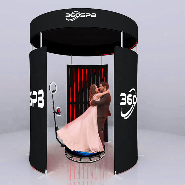 360SPB RBE7 Round LED Backdrop 360 Photo Booth Enclosure